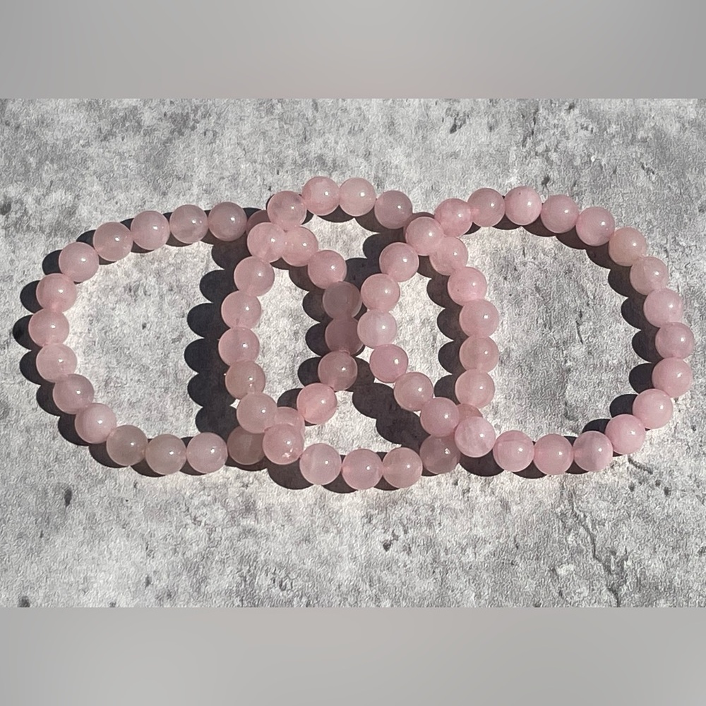 Rose Quartz crystal stretch bracelet